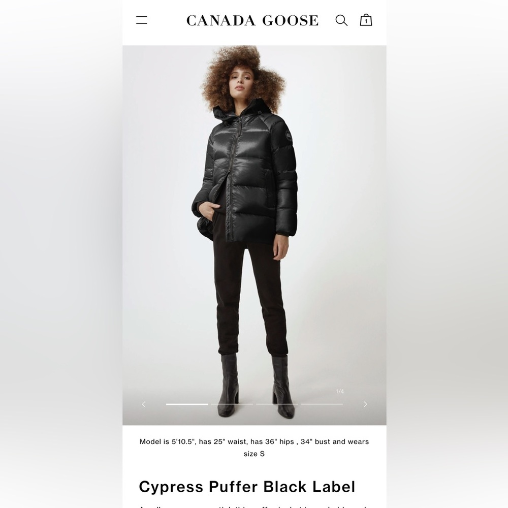 Canada Goose Cypress Puffer Black Label